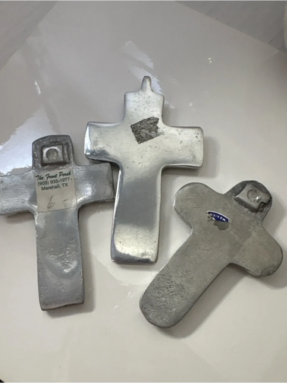 Vintage Southwestern Wall Cross Set Rustic Metal Decor Artisan 3pc - Picture 3 of 7